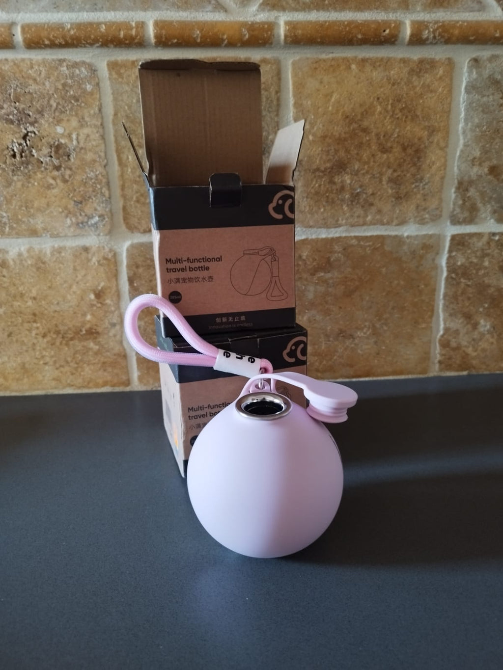 petite gourde portable avec gamelle en silicone intégrée 285ml, gourde pour enfant