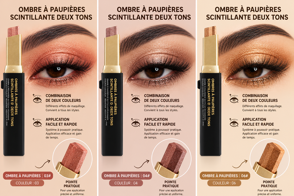 Fard a paupières bi color